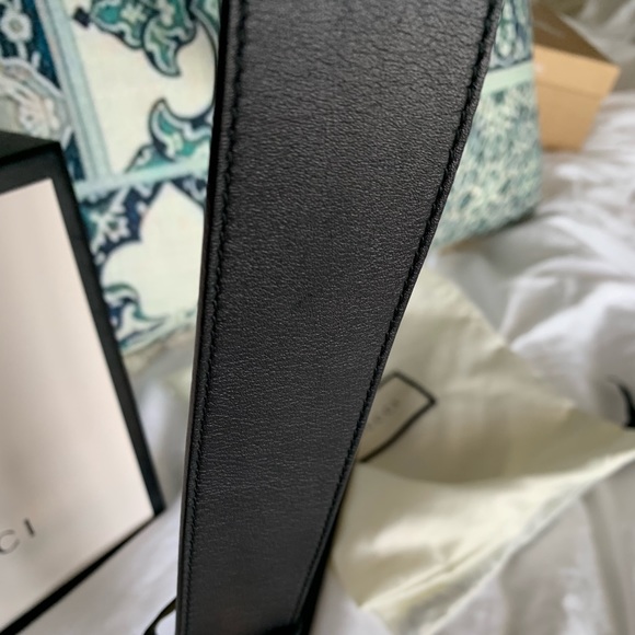 Gucci Leather Belt with Marmont GG Buckle - Picture 3 of 8